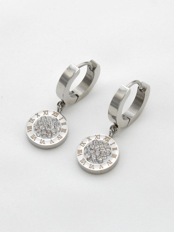 Boucles d’oreilles argentées Cartier – Acier inoxydable P011096