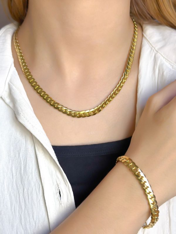 Parure Palmier – Deux pièces élégantes en acier inoxydable P011524