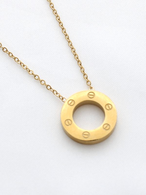 Collier Cartier à petit motif en acier inoxydable P011559