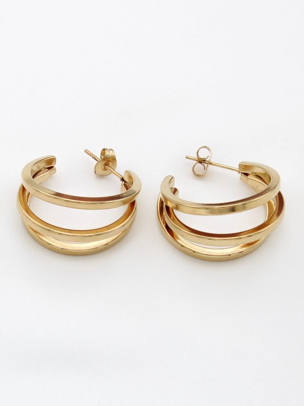 Boucles d’oreilles Mini-Créoles Simples Cloutées – Le Classique Revisité P011630